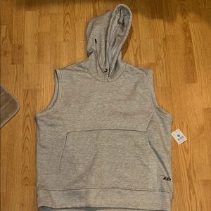 Pro Player Gray Sleeveless Hoodie with Kangaroo Pocket